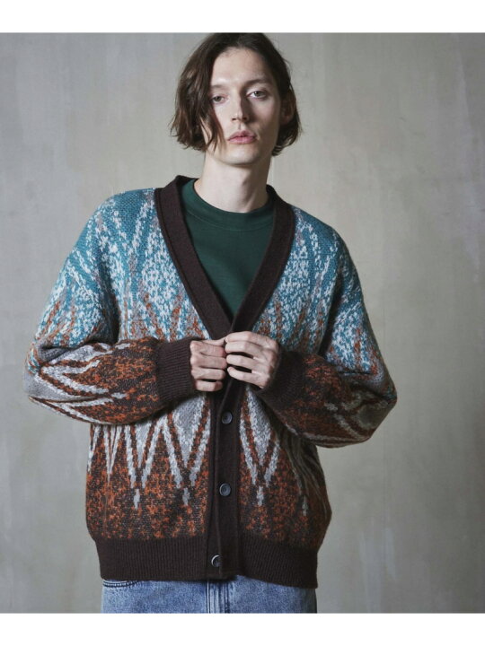 楽天市場】MAISON SPECIAL Airy Mohair Argyle Prime-Over V-Neck Knit 