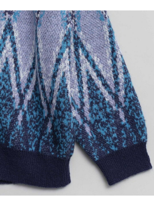 楽天市場】MAISON SPECIAL Airy Mohair Argyle Prime-Over V-Neck Knit 