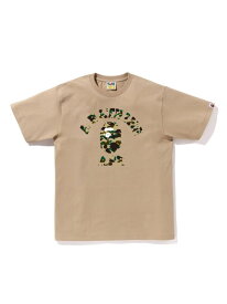 A BATHING APE 1ST CAMO COLLEGE TEE ア ベイシング エイプ トップス カットソー・Tシャツ ベージュ ブラック グレー ホワイト【送料無料】