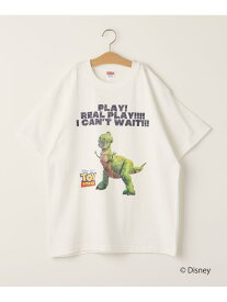【SALE／40%OFF】BEAUTY&YOUTH UNITED ARROWS ＜info. BEAUTY&YOUTH限定 TOY STORY COLLECTION＞ REX Tシャツ ユナイテッドアローズ アウトレット トップス カットソー・Tシャツ ホワイト ネイビー【RBA_E】