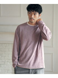 ikka 【2点セット】メランジ畦プルオーバーインナーセット イッカ トップス スウェット・トレーナー ベージュ ピンク ネイビー グリーン ブラック【送料無料】