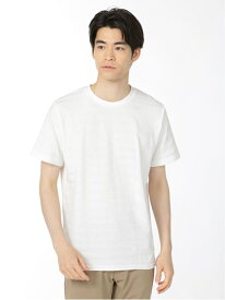 【SALE／33%OFF】TAKA-Q ランダムボーダー クルーネック半袖Tシャツ タカキュー トップス カットソー・Tシャツ ブルー ネイビー【RBA_E】