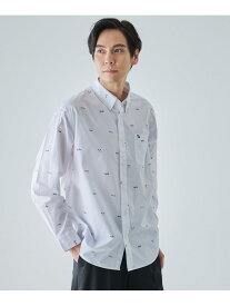 【SALE／30%OFF】Arnold Palmer ハケ目 総柄プリント リラックスシャツ アーノルド パーマー トップス シャツ・ブラウス ホワイト ブルー【RBA_E】【送料無料】