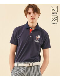 23区GOLF 【MEN】【吸水速乾/UVカット】エイトロックポロシャツ ニジュウサンクゴルフ トップス ポロシャツ ネイビー オレンジ イエロー グリーン【送料無料】