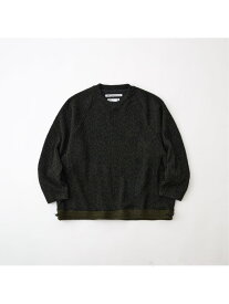 【SALE／40%OFF】White Mountaineering White Mountaineering/(M)MELANGE WIDE RAGLAN PULLOVER ホワイトマウンテニアリング トップス ニット ブラック グレー オレンジ【RBA_E】【送料無料】