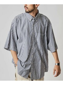 【SALE／5%OFF】NAUTICA Faded S/S Shirt (Broadcloth Stripes) フリークスストア トップス シャツ・ブラウス ブルー ネイビー【RBA_E】【送料無料】