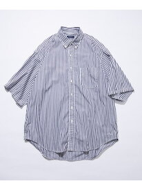【SALE／5%OFF】NAUTICA Faded S/S Shirt (Broadcloth Stripes) フリークスストア トップス シャツ・ブラウス ブルー ネイビー【RBA_E】【送料無料】