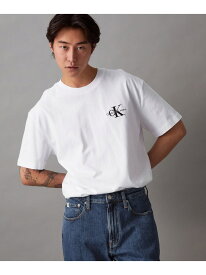 Calvin Klein Jeans (M)【公式ショップ】 カルバンクライン ショートスリーブ リラックスフィット ロゴTシャツ Calvin Klein Jeans J325510 カルバン・クライン トップス カットソー・Tシャツ ホワイト ブラック【送料無料】