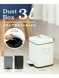 b.c.l Galva/ゴミ箱 スクエアダストボックス 3L 《マットグレー》 アントレスクエア インテリア・生活雑貨 ゴミ箱・ダストボックス グレー