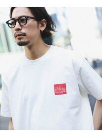 B:MING by BEAMS Manhattan Portage / ボックスロゴ プリント Tシャツ 23F ビーミング ライフストア バイ ビームス トップス カットソー・Tシャツ ホワイト ブラック ブルー【送料無料】