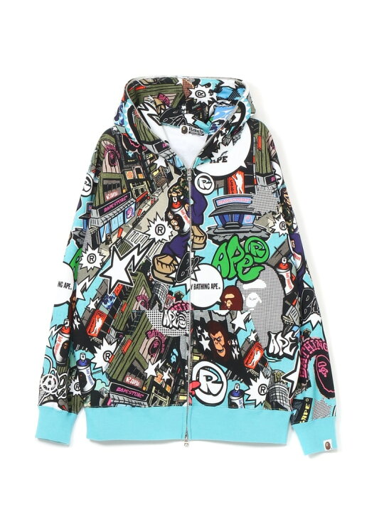 楽天市場】A BATHING APE COMIC ART SHARK ZIP HOODIE ア ベイシング 