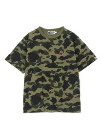 A BATHING APE 1ST CAMO ONE POINT TEE ア ベイシング エイプ トップス カットソー・Tシャツ グリーン イエロー【送料無料】