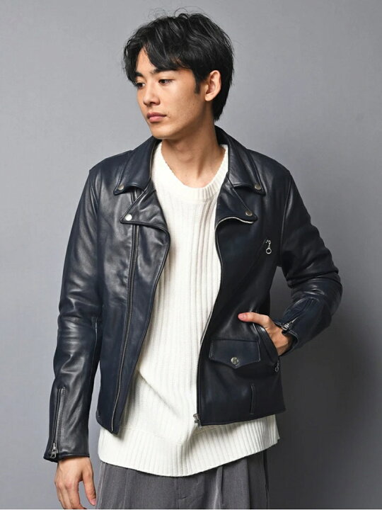 楽天市場】JACKROSE JE UK LAMB LEATHER EX DOUBLE RIDERS 