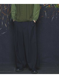 MAISON SPECIAL CORDURA Wool Tow-Tuck Wide Pants メゾンスペシャル パンツ スラックス・ドレスパンツ ブラック グレー カーキ ネイビー【送料無料】