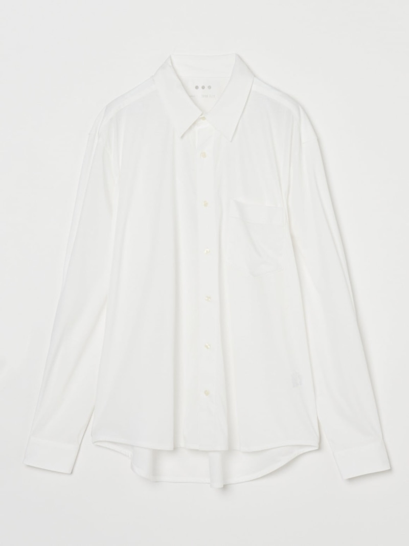 three dots Men´s silky paper cotton shirts スリードッツ トップス シャツ・ブラウス ホワイト ブラック ブルー【送料無料】