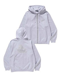 XLARGE BACKSIDE SLANTED OG ZIP HOODED SWEAT パーカー XLARGE エクストララージ トップス パーカー・フーディー グレー ブラック ブラウン グリーン ネイビー【送料無料】