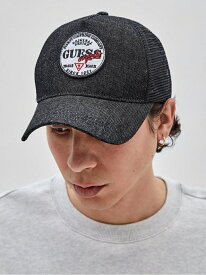 【SALE／30%OFF】GUESS (U)Denim Trucker Hat ゲス 帽子 キャップ ブラック【RBA_E】【送料無料】