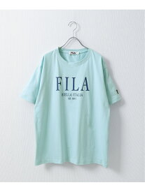 【SALE／5%OFF】FILA 高密度センターキレイ目ロゴTシャツ ジップファイブ トップス カットソー・Tシャツ ホワイト ブルー ネイビー ピンク ブラック【RBA_E】