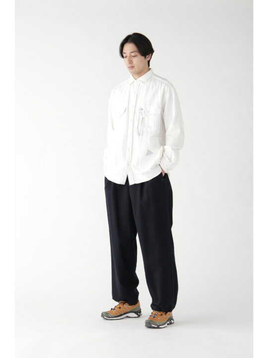 楽天市場】【SALE／40%OFF】and wander twill c/w LS shirt アンド 