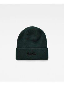 【SALE／30%OFF】G-Star RAW 【公式ショップ】EFFO RAW LONG BEANIE/ブランドロゴニット帽 ジースターロゥ 帽子 ニット帽・ビーニー グリーン【RBA_E】