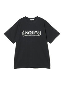 BEAMS T EUTERIAN / Notes T-shirt ビームスT トップス カットソー・Tシャツ ブラック【送料無料】