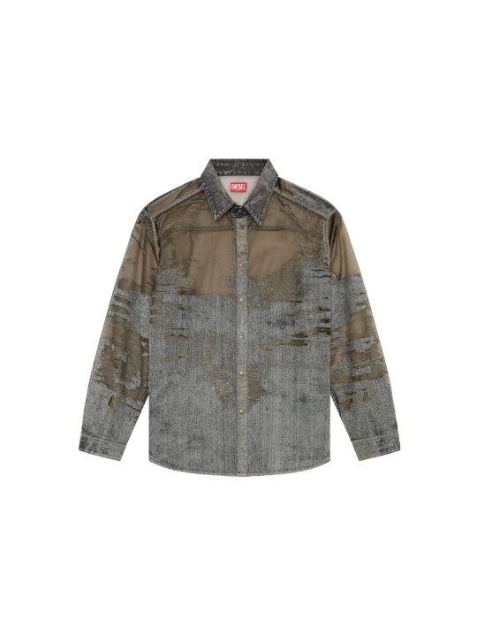 楽天市場】DIESEL メンズ シャツ デニム シースルー ディーゼル 