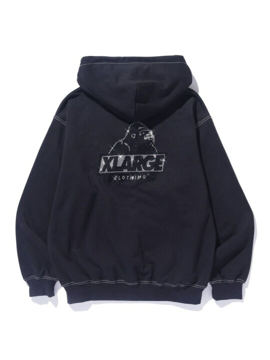 楽天市場】XLARGE RHINESTONE OG ZIP HOODED SWEATSHIRT エクストラ 