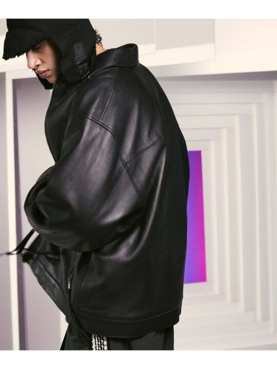 ポリエステル】MAISONSPECIAL メゾンスペシャル 22AW Lamb leather 