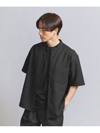 【SALE／30%OFF】BEAUTY&YOUTH UNITED ARROWS KOMATSU PACK プリミティヴ バンドカラー シャツ -吸水速乾・セットアップ対応- ユナイテッドアローズ アウトレット トップス シャツ・ブラウス ブラウン ホワイト ブラック【RBA_E】【送料無料】