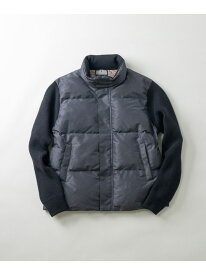 【SALE／20%OFF】GOTAIRIKU 【ダウン80%使用】ニットスリーブ ダウンブルゾン ゴタイリク ジャケット・アウター ダウンジャケット・ダウンベスト ネイビー ブラック【RBA_E】【送料無料】