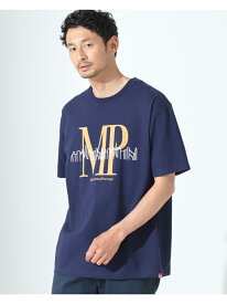 B:MING by BEAMS Manhattan Portage / ロゴプリント クルーネックTシャツ ロゴT ビーミング ライフストア バイ ビームス トップス カットソー・Tシャツ ネイビー ホワイト ブラック【送料無料】