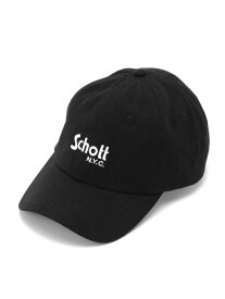 Schott Schott/ショット/COTTON TWILL CAP BASIC LOGO/コットン ツイル ベーシックキャップ ショット 帽子 その他の帽子 ブラック ホワイト レッド ネイビー【送料無料】