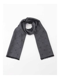 Aquascutum MEN WOOL&SILK STOLE アクアスキュータム ファッション雑貨 マフラー・ストール・ネックウォーマー グレー ネイビー レッド【送料無料】