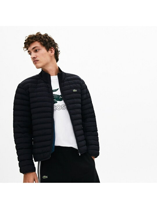 楽天市場】【SALE／50%OFF】LACOSTE リブニットスタンドカラーダウン  