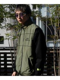 GALLIS ADDICTION (M)GALLIS ADDICTION/GA PIPING TRACK VEST ジャックローズ トップス ベスト・ジレ カーキ ブラック【送料無料】