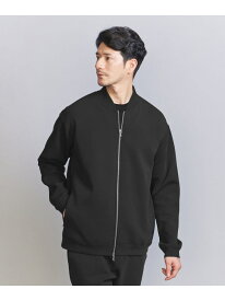 BEAUTY&YOUTH UNITED ARROWS 【WEB限定 WARDROBE SMART】ダブルニット ジップブルゾン/セットアップ対応 ビューティー＆ユース　ユナイテッドアローズ トップス パーカー・フーディー ブラック グレー カーキ ブルー【送料無料】