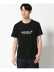 【SALE／30%OFF】GUESS GUESS ロゴTシャツ (M)Lettering Logo Tee ゲス トップス カットソー・Tシャツ ブラック ホワイト パープル【RBA_E】