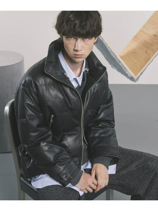 楽天市場】MAISON SPECIAL Prime-Over Leather Down Jacket メゾン 