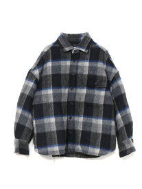 DISCOVERED DISCOVERED/(U)CHECK SHAGGY PADDED SHIRT ディスカバード トップス シャツ・ブラウス ブラック ブラウン【送料無料】