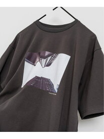 EDIFICE LUI ARAKI 別注 フォト プリント Tシャツ エディフィス トップス カットソー・Tシャツ ブラック グレー ホワイト【送料無料】