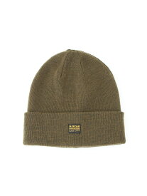 【SALE／30%OFF】G-Star RAW 【公式ショップ】EFFO LONG BEANIE/ロゴニット帽 ジースターロゥ 帽子 ニット帽・ビーニー カーキ【RBA_E】