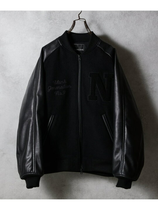 楽天市場】NUMBER (N)INE RAGLAN SLEEVE ZIPPER STADIUM JACKET 