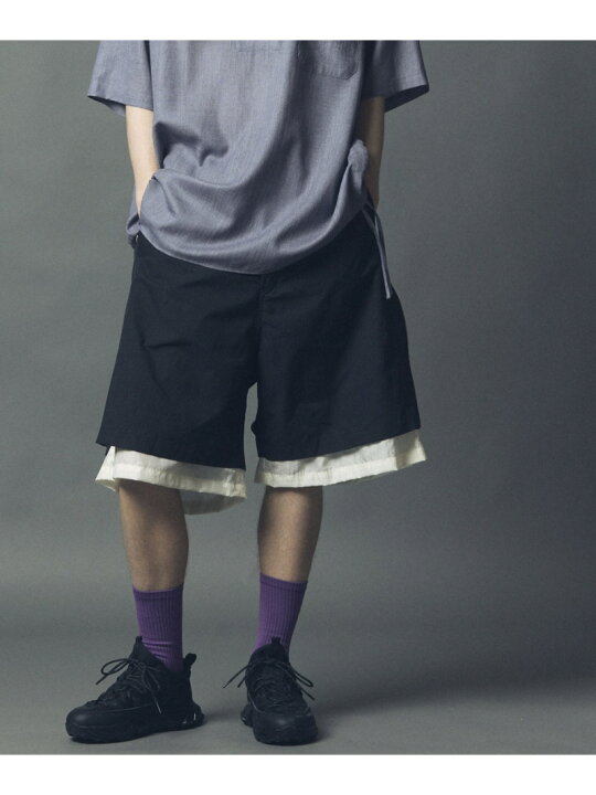 楽天市場】MAISON SPECIAL Side Zip Layering Wide Short Pants メゾン 