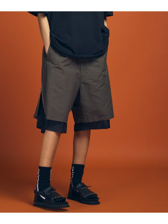楽天市場】MAISON SPECIAL Side Zip Layering Wide Short Pants メゾン 