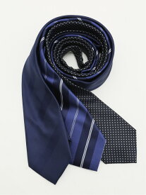 【SALE／30%OFF】TAKA-Q 【WEB限定】ビジネスネクタイ3本セット ギフトケース入り 紺 タカキュー スーツ・フォーマル ネクタイ・蝶ネクタイ ネイビー【RBA_E】