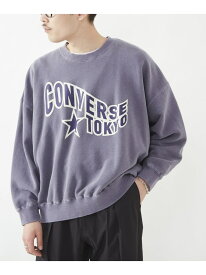 CONVERSE TOKYO VINTAGE LIKE LOGO PRINT SWEAT コンバーストウキョウ トップス スウェット・トレーナー ブラック パープル ネイビー【送料無料】