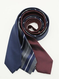 TAKA-Q 【WEB限定】ビジネスネクタイ3本セット ギフトケース入り MIX タカキュー スーツ・フォーマル ネクタイ・蝶ネクタイ ベージュ