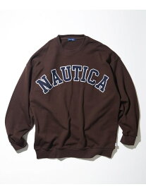 【SALE／40%OFF】NAUTICA Arch Logo Crewneck Sweatshirt フリークスストア トップス スウェット・トレーナー ホワイト グレー ブラウン グリーン ネイビー【RBA_E】【送料無料】