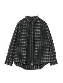 A BATHING APE BAPE CHECK SHIRT ア ベイシング エイプ トップス シャツ・ブラウス ブラック レッド【送料無料】