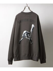 NUMBER (N)INE SKULL #2 CREWNECK SWEATSHIRT ナンバーナイン トップス スウェット・トレーナー グレー ブラック【送料無料】